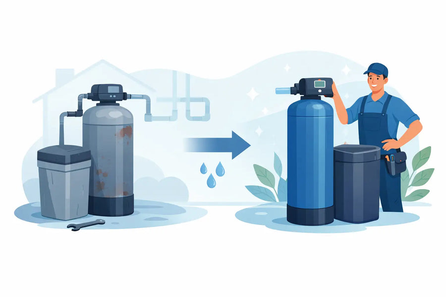 Replacing Old Water Softener Example