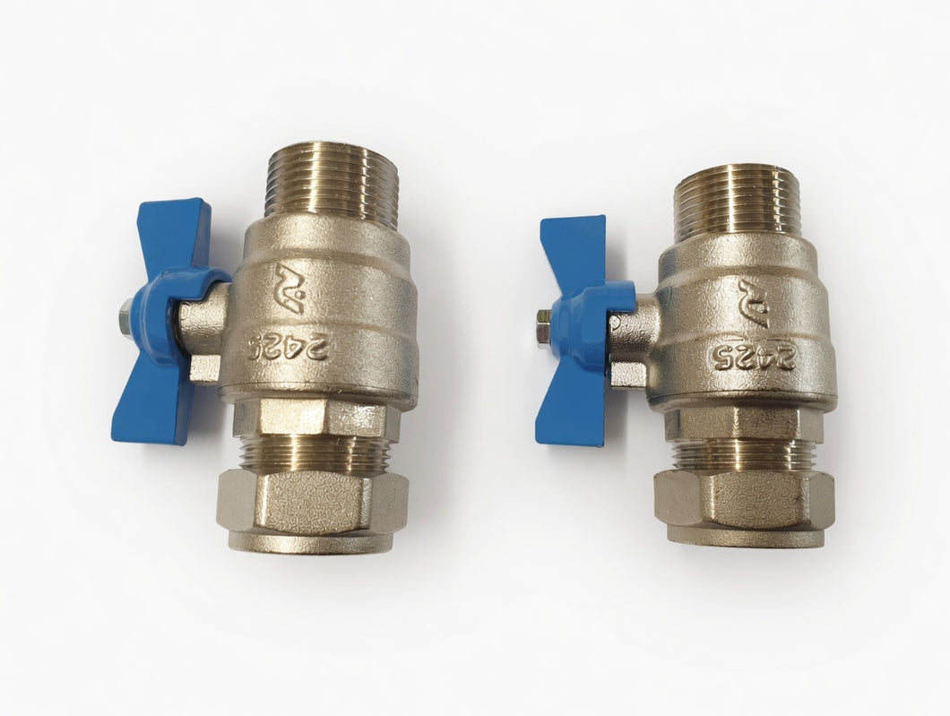 22mm Water Softener Isolation Valve (Pair)