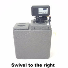 Water softener electronic meter control side view.